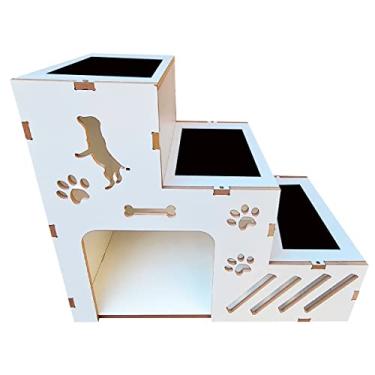 Imagem de Escada Pet Para Cachorro E Gato Com 3 Degraus E Toca Em Mdf