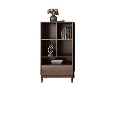 Imagem de KIZQYN Estante prateleira de sala de estar simples armário de armazenamento multicamadas para crianças estante de livros divisória para casa estudo estante de escritório (cor: pequeno)
