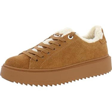 Imagem de Steve Madden Women's Catcher Suede Sherling Sneaker, Chestnut