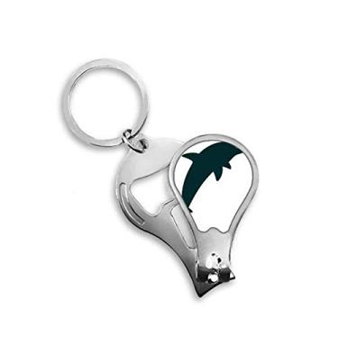 Imagem de Blue Ocean Streamline Cortador de unhas de golfinho bonito abridor chaveiro tesoura