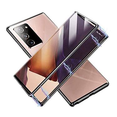 Imagem de Estojo magnético de vidro temperado de dupla face com tudo incluído para Samsung Galaxy S22 21 20 Ultra FE 10 9 Plus Note20Ultra 20 10 9 8, preto, para S9