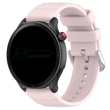 Imagem de Pulseira 22mm Clássica LTIMPORTS, Compatível Com Amazfit GTR 4, 3, 3 Pro, 2, 47mm, Stratos 2 2S 3 (Rose)
