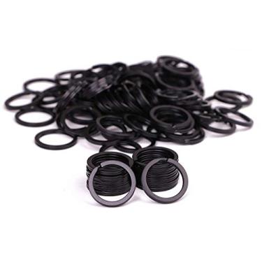 Imagem de Chaveiro Shapenty 100 peças preto metal chaveiros grandes chaveiro dividido parte conector clipe chaveiro suporte para projetos de artesanato faça você mesmo e organização de chaves de carro domésticas, Black, 1 Inch/25mm