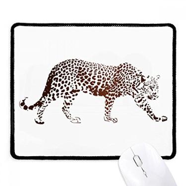 Imagem de Mousepad Cheetah Brown Animal com borda costurada Tapete de borracha para jogos