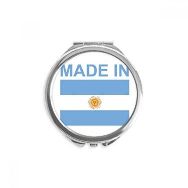 Imagem de Feito na Argentina Country Love Hand Compact Mirror Round Portátil Pocket Glass