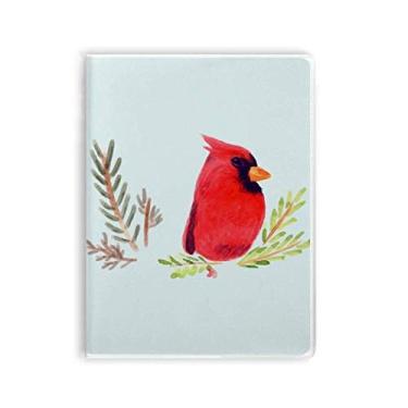 Imagem de Pássaro Animal Magpie Vermelho Art Deco Presente Fashion Caderno Capa de Goma Diário Capa Macia Diário