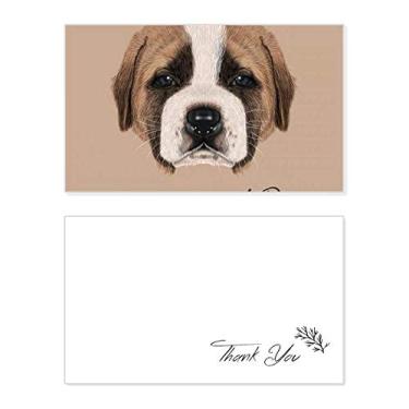 Imagem de Brown Cute St.Bernard Dog Pet Animal Cartão de agradecimento aniversário aniversário saudações casamento agradecimento