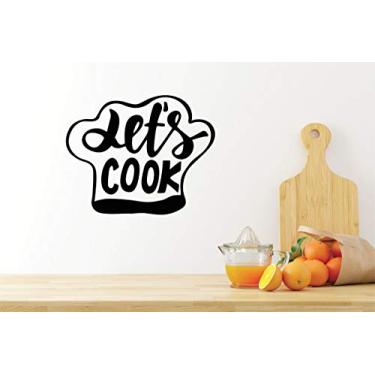 Imagem de Adesivo De Parede Cozinha Lets Cook 60cm x 50cm
