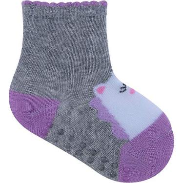 Imagem de Kit Meia Estampada C/3 Pares Feminina 16-20 Pimpolho Tamanho:16-20;Cor:Cinza