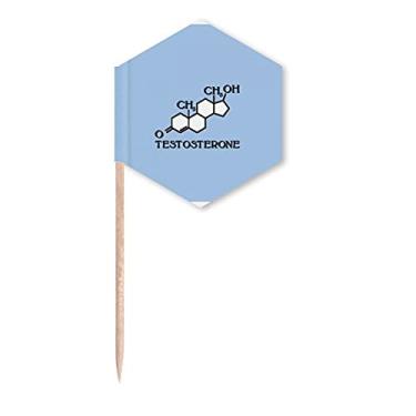 Imagem de Finishing Checal Structure Hormônio Moléculas Palitos de Dente Bandeiras de Cupcake Picks Festa Celebração