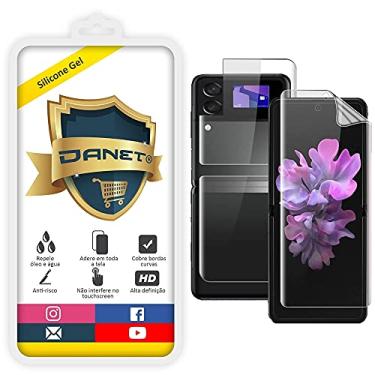 Imagem de Pel�culas de Gel Silicone Flex�vel Transparente Frente e Verso Para o Samsung Galaxy Z Flip 3 5G - Prote��o Que Adere E Cobre Toda a Tela e Parte Traseira do Aparelho