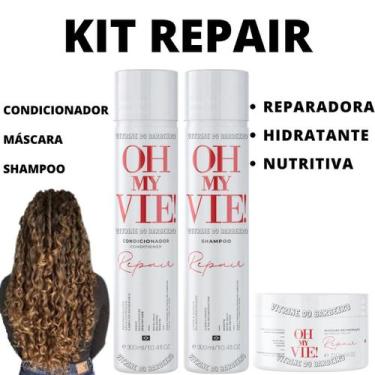 Imagem de Kit Cuidado Capilar Reparação Shampoo Condicionador Máscara! - Oh My V