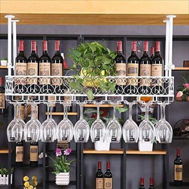 Imagem de Balcão de bar Bar Wine Rack Restaurant Wine Wine Glasses invertidos Retro Wine Rack Wine Rack, c, 60 * 25cm needed