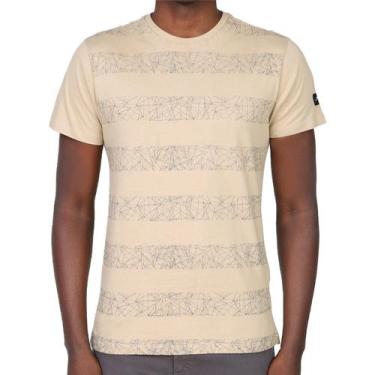 Imagem de Camiseta Oakley Geometric Striped Ss Masculina - Bege