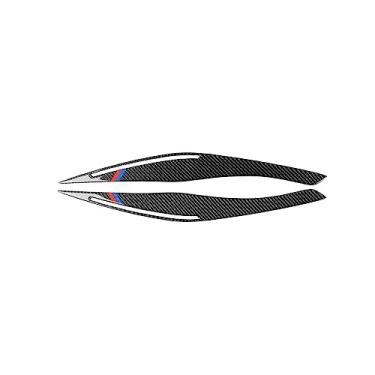 Imagem de UTOYA Adesivo de sobrancelha de lâmpada de fibra de carbono para carro Moldura decorativa, adequado para BMW série 3 E90 2009-2012 Estilo do carro
