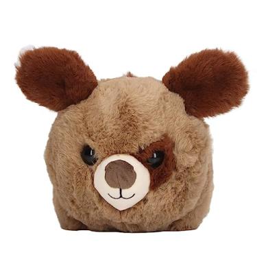 Imagem de Boneca de Pelúcia, Boneca de Pelúcia Fofa para Aliviar o Estresse, Vívida para Roupa de Cama para Aniversários (Cachorro marrom)