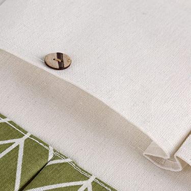 Imagem de Acogedor Bolsa de armazenamento suspensa, bolsos de linho de algodão, proteção ambiental, 7 bolsos, para guardar óculos, chaves, telefones, cosméticos, cadernos (verde)