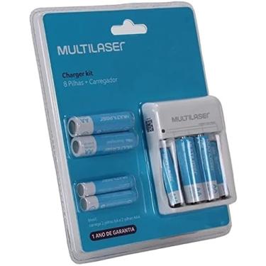 Imagem de MULTILASER Carregador De Pilhas 8 Pilhas Aa/aaa Recarregáveis 3 Volts