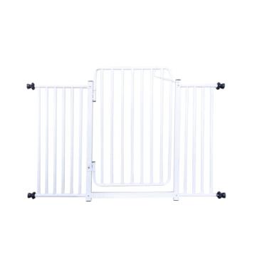 Imagem de Portãozinho de Segurança para Crianças Bebês Pets Proteção Escadas Corredor Vãos de 114/119 cm - 5/8" (Branca)