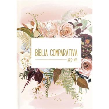 Imagem de Bíblia comparativa extra grande RC - NVI- Flor de Henna: Duas versões na mesa página
