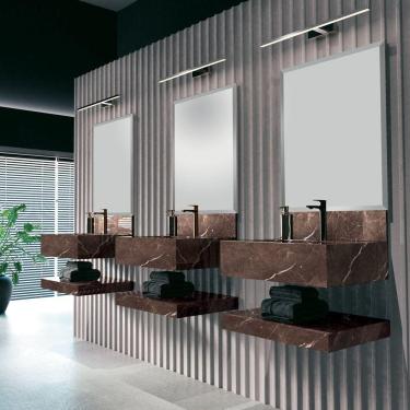 Imagem de Prateleira em Porcelanato Para Banheiro 80cm Pró Blu Trufa