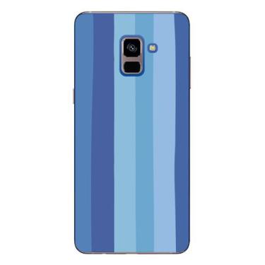 Imagem de Capa Case Capinha Samsung Galaxy A8 Plus Arco Iris Azul - Showcase