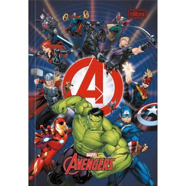 Imagem de Caderno Brochura Costurado Pequeno 1/4 Avengers 48 Folhas - Tilibra