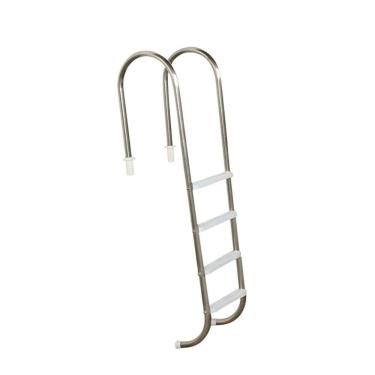 Imagem de Escada para Piscina 4 Degraus Anatômicos em ABS Marinheiro 1 1/2" em Aço Inox - Sodramar