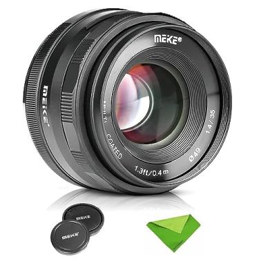 Imagem de Meike 35mm F1.4 APS-C Lente de foco manual grande angular de grande abertura para Sony E Mount câmeras A9 A7III NEX 3 NEX 3N NEX 5 NEX 5T NEX 5R NEX 6 7 A5000 A5100 A6000 A6100 A6300 A6500