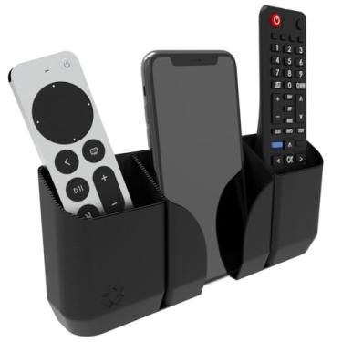 Imagem de Suporte de Parede Triplo Compatível com Controle Remoto de TV, Ar-Condicionado e Celular