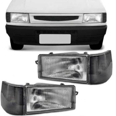 Imagem de Par Farol Vidro Piscas Uno Fumê 91 92 93 A 96 97 98 99 00