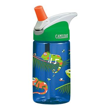 Imagem de CamelBak Garrafa de água infantil eddy – CamelBak Kids Big Bite Valve – à prova de derramamento – Garrafa de água para crianças – Garrafa de água sem BPA – 350 ml, Iguanas