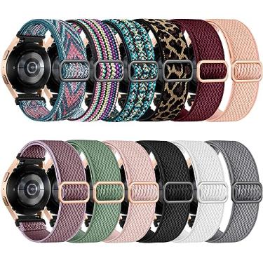 Imagem de Easuny Pacote com 12 pulseiras elásticas compatíveis com Samsung Galaxy Watch 7 6 5 4 de 40 mm e 44 mm, Galaxy 5 Pro de 45 mm, 6 Classic de 47 mm e 43 mm, 4 Classic de 46 mm e 42 mm, Active 2