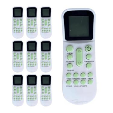 Imagem de Kit 10 Controle Remoto Ar Condicionado Para Elgin Inverter Ecopower