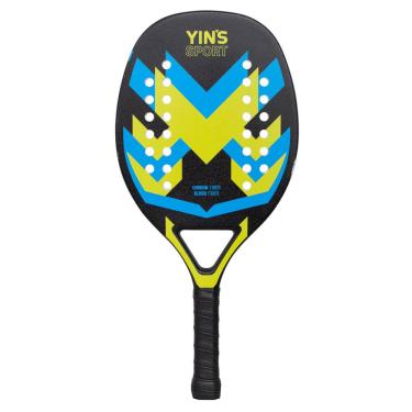 Imagem de Raquete Semi Pro Beach Tennis Azul Carbono E Fibra De Vidro