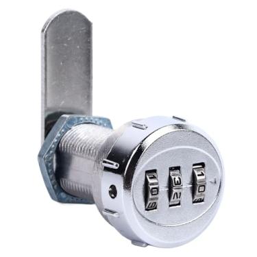 Imagem de Combinação Gabinete Cam Lock, 3 Senha Codificado Bloqueio Mini Gabinete Mecânico Bloqueio Cam Segurança Locks Para Gabinete Arquivamento Gaveta Mailbox(L30)