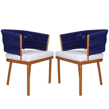 Imagem de 2 Poltronas Califórnia Em Alumínio Bronze, Corda Náutica