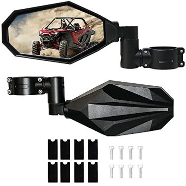 Imagem de RERPRO Espelhos retrovisores laterais UTV 4.4 cm-5.1 cm Roll Bar RZR Retrovisor Retrovisor para Polaris Rangers RZR PRO XP 1000 800 900 Can Am, Kawasaki Teryx Yamaha Rhino Ajustável Todo Alumínio 1