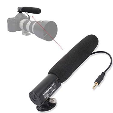 Imagem de iShoot Microfone dedicado DC/DV MONO MIC com plugue de áudio de 3,5 mm compatível com câmera digital Canon Nikon e filmadora de vídeo com conector de microfone de 3,5 mm, ângulo de inclinação