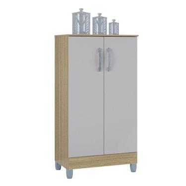 Imagem de Armário Multiuso 2 Portas Pequeno Damasco Off White - Poquema