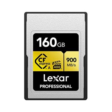 Imagem de Lexar Cartão de memória profissional 160GB CFexpress tipo A Gold Series, leitura de até 900MB/s, vídeo 8K cinema, VPG 400 (LCAGOLD160G-RNENG)