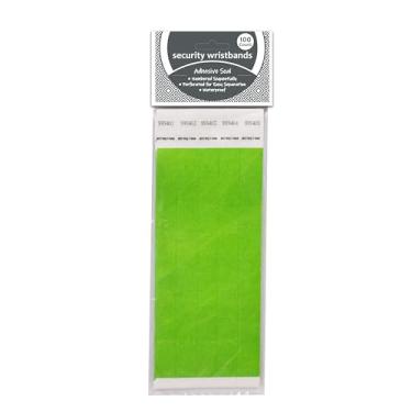 Imagem de C-Line Pulseiras DuPont Tyvek Security, Verde, Pacote com 100 (89103)