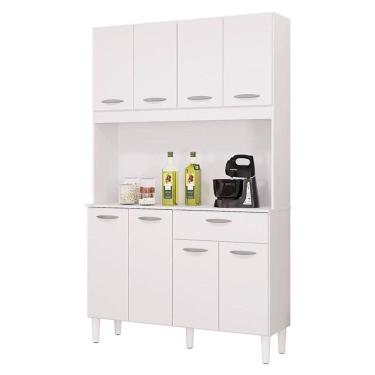 Imagem de Cozinha Kit Cassia 8 Portas Branco - Poquema