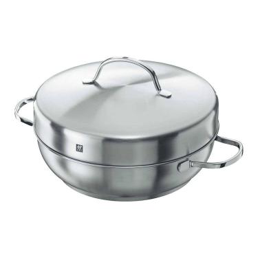Imagem de Conjunto Zwilling Para Defumar Com Caçarola Tampa E Grelha Aço Inoxidável 28 Cm Twin Sp...