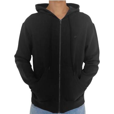 Imagem de Moletom Ellus Masculino Hoodie Full Zip Logo Preto-Masculino