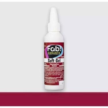 Imagem de Corante Liquido em Gel Comestível Concentrado Soft Gel Fab 60g Vermelho Natal
