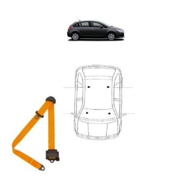 Imagem de Cinto de Segurança 3 pontos dianteiro Citroen C3 - Dialp, Laranja