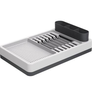 Imagem de Escorredor De Louça Plástico Coza Flat Cinza Frio