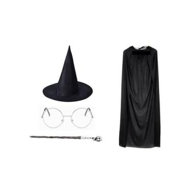 Imagem de Fantasia Bruxo 4 Peças Adulto Halloween Festas - MC Presentes