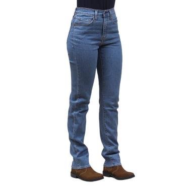 Imagem de Calça Jeans Feminina Azul Slim Straight Levi`s 37158